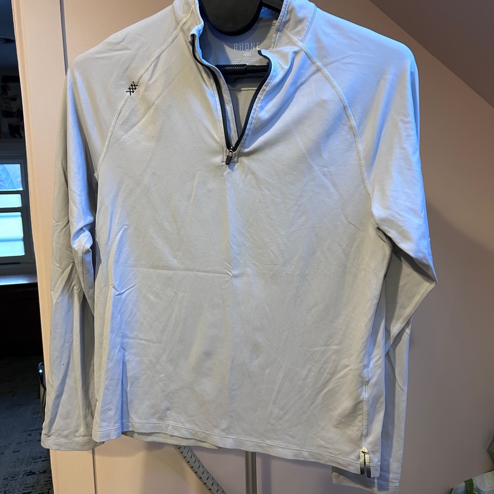 Men's Rhone S Light Blue Quarter-Zip Jacket
